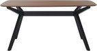 SAFAVIEH Couture Collection - Divya Walnut & Black Rectangle Wood Dining Table, Modern Two-Tone Design, Seats up to 6 (SFV6711A)