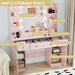 43 Inch MagentaPink Vanity Desk Illuminated Mirror