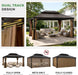 12x16 Hardtop Gazebo With Drainage System Weatherproof