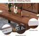 Extendable Dining Table for 6-10 People,70.87''-106.4''Modern Space-Saving Wood Kitchen Table,Rectangle Folding Conference Meeting Table for Living Meeting Room Kitchen,Walnut