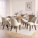 Dining Chairs Set of 4, Upholstered Wooden Kitchen Chairs, Beige