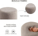 Modern round Ottoman with Soft Padded Seat, Multifunctional Vanity Stool for Makeup, Upholstered Footrest Stool Ottoman Foot Stool for Living Room, Bedroom