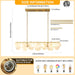 Modern Chandelier - Glass Pendant Light for Dining Room, Living Room, Kitchen Island,Bedroom (A-4 Light 38.2")