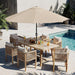 10FT Patio Umbrella, Pool Umbrella Outdoor, Tan | Easy-To-Use Tilt, Smooth One-Handed Crank, Waterproof Thickened Canopy, Wind Resistant for Outdoor Table, Deck, Pool