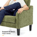 Accent Chair for Living Room Chairs Olive Green Reading Chair for Bedroom Scooped Arm Chair Mid Century Modern Accent Chairs Upholstered Comfy Chair for Apartment, Waiting Room