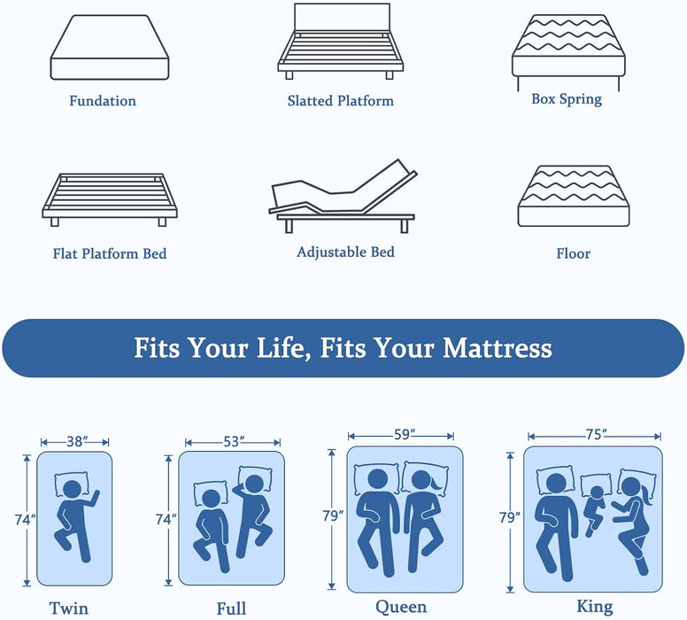 12 Inch Queen Foam Mattress Cooling Gel Memory for Pressure Relief & Deep Sleep, Medium Firm with Motion Isolation, Certipur-Us Certified, Fiberglass Free