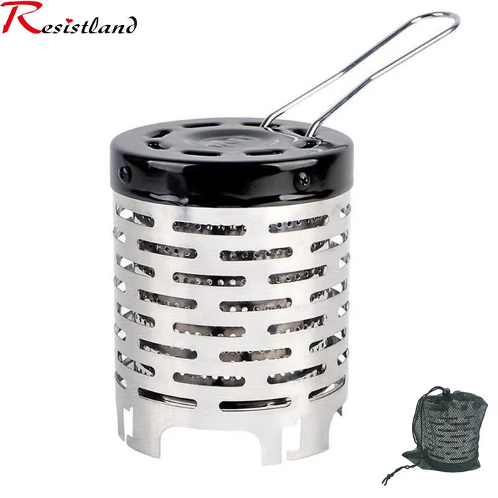 Mini Gas Heater Stove Wear-Resistant Outdoor Camping Portable Steel Warmer Heating Cover Equipment