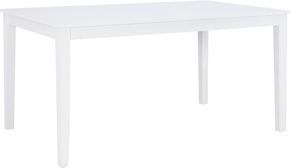 Elegant White Sixty Inch Contemporary Dining Table