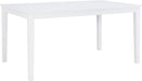 Elegant White Sixty Inch Contemporary Dining Table