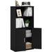 Pasir 4-Tier Storage Bookcase, Bookshelf, Multipurpose Shelf, Black Oak