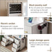 White Makeup Vanity Desk with Lighted Mirror & Power Outlet,3 Color Modes, Brightness Adjustable,Vanity Table with Drawer,Sliding 2 Storage Wall-Mounted Jewelry,4 Shelves for Bedroom