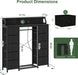 51" Dresser with Hanging Rack, 10 Drawers Closet Dresser