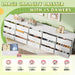 92 Inch Dresser TV Stand for 98 Inch TV, 15 Drawer Dresser, White