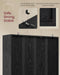 Ebony Black Freestanding Six Tier Bookcase Shelving