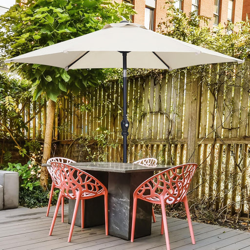 7.5Ft Patio Umbrella, Outdoor Umbrella Aluminum Market Table Umbrellas with Tilt, Crank and Sturdy Ribs for Lawn, Garden, Backyard and Pool