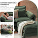 Green 116Inches L Shaped Premium Chenille Sectional
