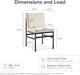 Odelia Dining Chairs, Kitchen Chairs, Dining Room Chairs, Black Dining Chairs, Sturdy Bifma-Certified Rust-Free Metal Frame and Removable Cushion Covers (2, Pearl White Boucle, One Size)