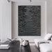 Art Hand-Painted Thick Texture Black Minimalist Oil Painting 45X30 Inchs Texture Abstract Painting Home Wall Decorative Art