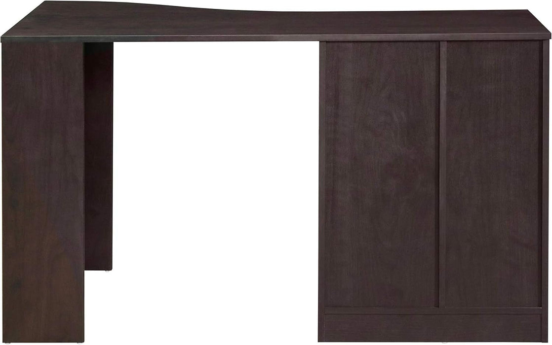 Classic Espresso Office Desk with Storage Shelves and Drawers - ShipItFurniture
