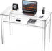 Clear Acrylic Desk with Open Storage for Home Office - ShipItFurniture