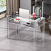 Clear Acrylic Desk with Open Storage for Home Office - ShipItFurniture