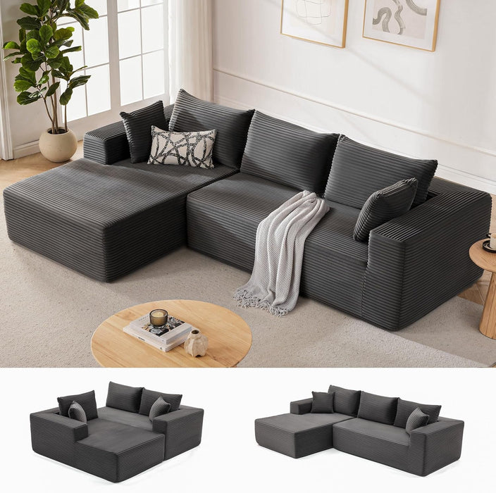 Cloud Sectional Couch Modular Sofa with Deep Seat - ShipItFurniture