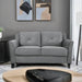 Comfortable Dark Grey Loveseat with Plush Cushions - ShipItFurniture