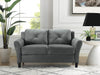Comfortable Dark Grey Loveseat with Plush Cushions - ShipItFurniture