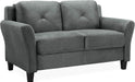 Comfortable Dark Grey Loveseat with Plush Cushions - ShipItFurniture