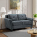 Comfortable Dark Grey Loveseat with Plush Cushions - ShipItFurniture
