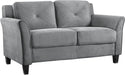 Comfortable Dark Grey Loveseat with Plush Cushions - ShipItFurniture
