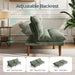 Comfortable Green Futon Sofa Bed with Adjustable Backrest - ShipItFurniture