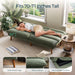Comfortable Green Futon Sofa Bed with Adjustable Backrest - ShipItFurniture