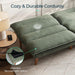 Comfortable Green Futon Sofa Bed with Adjustable Backrest - ShipItFurniture