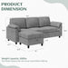 Comfortable L Shaped Convertible Sectional Sofa with Pillows - ShipItFurniture