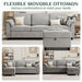 Comfortable L Shaped Convertible Sectional Sofa with Pillows - ShipItFurniture