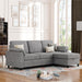 Comfortable L Shaped Convertible Sectional Sofa with Pillows - ShipItFurniture