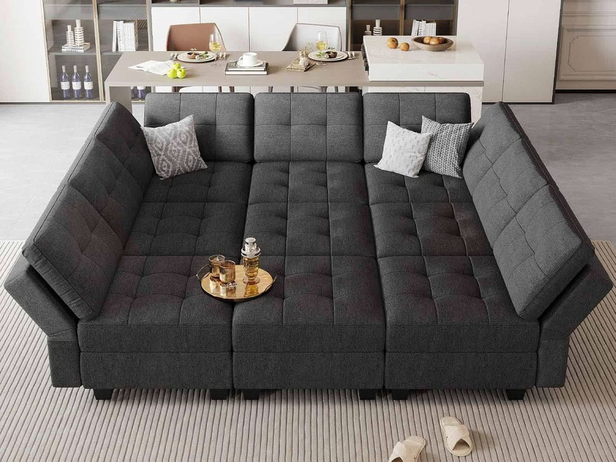 Comfortable Modular Sleeper Sofa Couch with Storage Solution ...