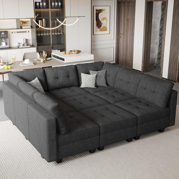 Comfortable Modular Sleeper Sofa Couch with Storage Solution - ShipItFurniture