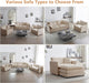 Comfy Chenille Sofa Chair with Toss Pillow Light Coffee - ShipItFurniture