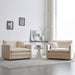 Comfy Chenille Sofa Chair with Toss Pillow Light Coffee - ShipItFurniture