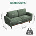 Comfy Green Corduroy Loveseat Sofa with Solid Wood Frame - ShipItFurniture