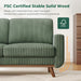 Comfy Green Corduroy Loveseat Sofa with Solid Wood Frame - ShipItFurniture