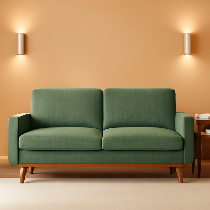 Comfy Green Corduroy Loveseat Sofa with Solid Wood Frame - ShipItFurniture