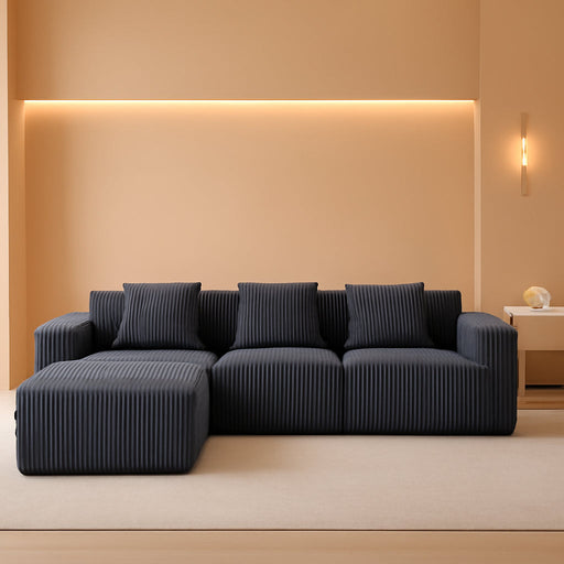 Comfy L Shaped Modular Memory Foam Sectional Sofa - ShipItFurniture