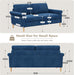 Comfy Mid - Century Modern 65 Inch Blue Loveseat Sofa - ShipItFurniture