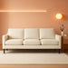 Comfy Mid Century Modern Beige Sofa for Small Spaces - ShipItFurniture