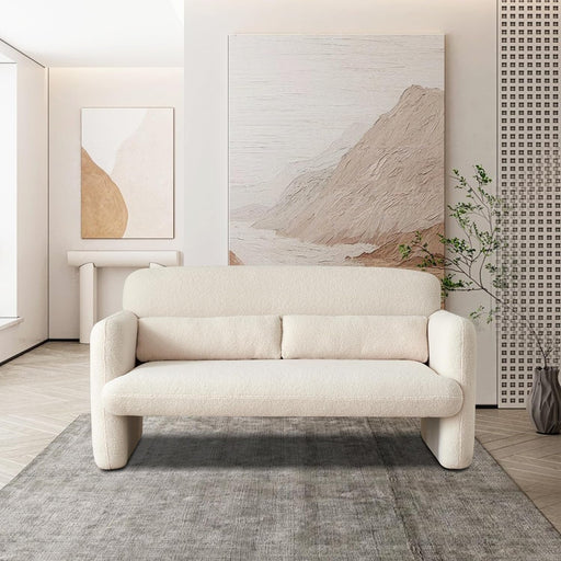 Comfy Two Seater Loveseat Sofa with Waist Pillows - ShipItFurniture