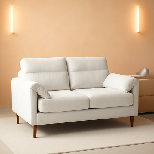Compact Beige Mini Loveseat Sofa for Small Spaces - ShipItFurniture