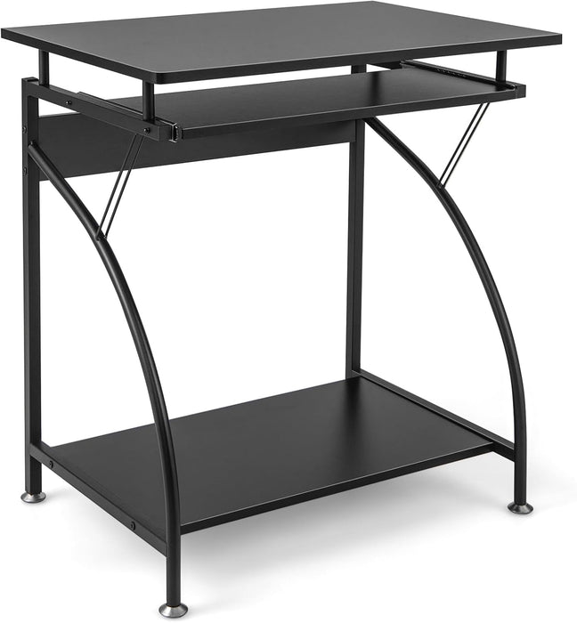 Compact Computer Desk with Keyboard Tray for Small Spaces - ShipItFurniture